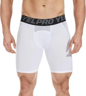 Mens Compression Shorts Quick Dry Basketball Spandex Shorts Light Athletic Underwear Shorts for Running Soccer