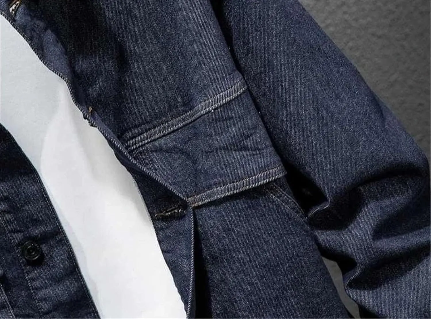 Men's Denim Jacket Slim Fit Trucker Classic Casual Denim Coat Cowboy Cut Western Unlined Denim Jacket