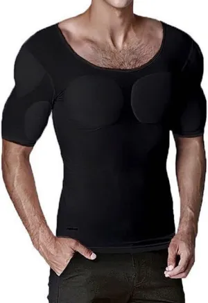 Men's Fake Muscle T-Shirt Multiple Styles to Choose Padded Enhancers Muscular Invisible Underwear