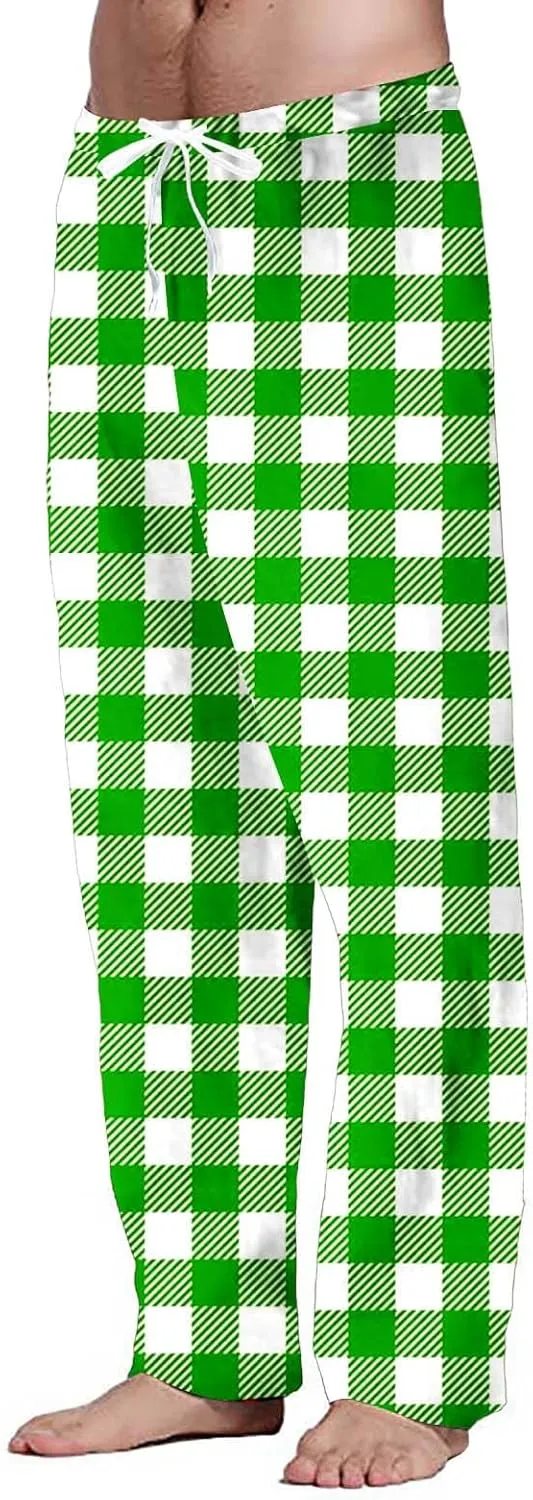 Men's Fleece Jogger Pant Men's Spring Summer Autumn and Winter Classic Fashion Leggings Plaid Wash Cotton Workout