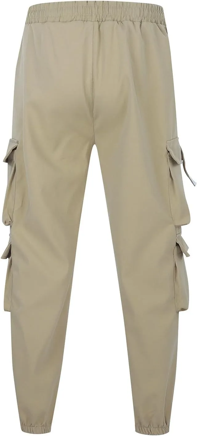 Men's Harem Pants Fashion Stretch Cargo Pants Multi-Pocket Outdoor Sports Workout Athletic Hiking Pants Hiking Pants