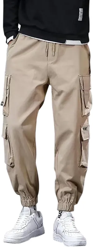 Men's Harem Pants Fashion Stretch Cargo Pants Multi-Pocket Outdoor Sports Workout Athletic Hiking Pants Hiking Pants