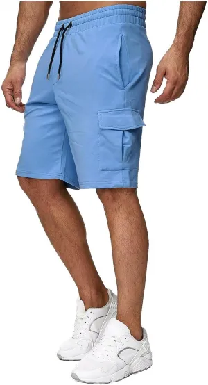 Mens Hiking Cargo Shorts Elastic Waist Short Pant Muscle Fit Bodybuilding Training Shorts Men Hiking Shorts
