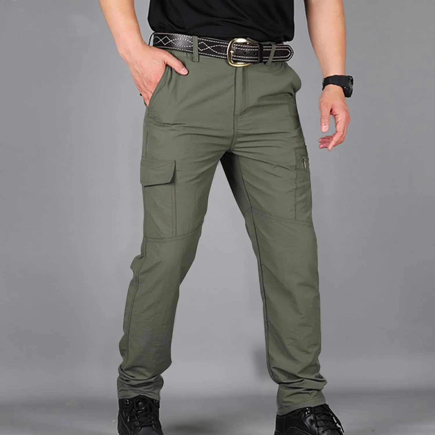 Mens Hiking Pants Tactical Cargo Pants Mens Lightweight Pants Summer Travel Pants for Men with Multi Pockets