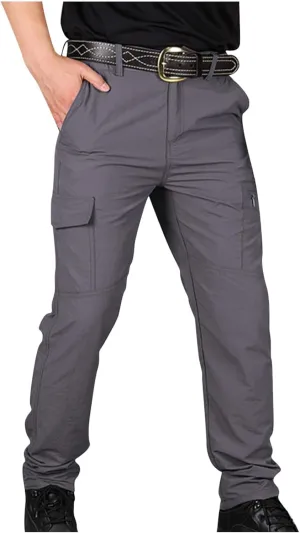 Mens Hiking Pants Tactical Cargo Pants Mens Lightweight Pants Summer Travel Pants for Men with Multi Pockets