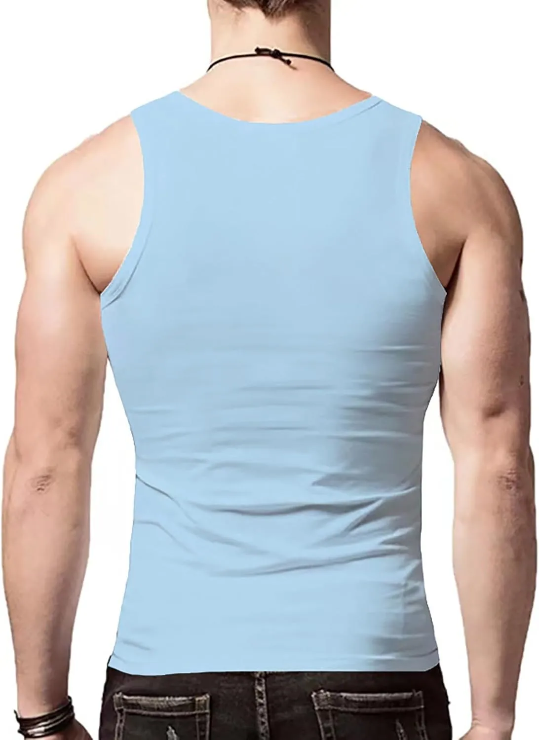Mens Knit Sleeveless Tank Tops Shirt Cardigan Sleeveless Shirt Men'S Sports Tops Bodybuilding Fitness Sleeveless