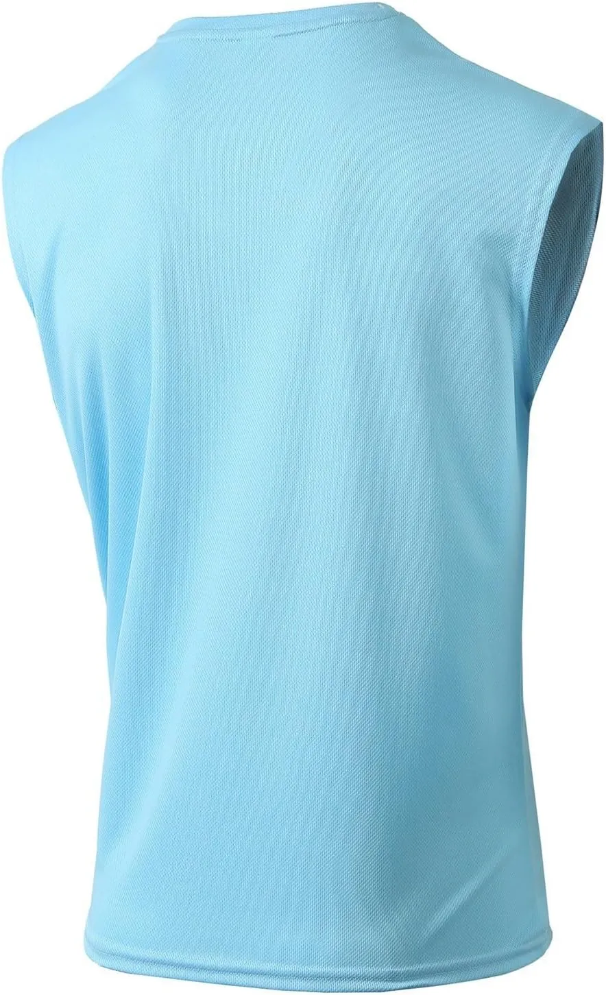 Mens Mesh Tops Lightweight Breathable Summer Workout Tank Tops Quick Dry Active Gym Shirts