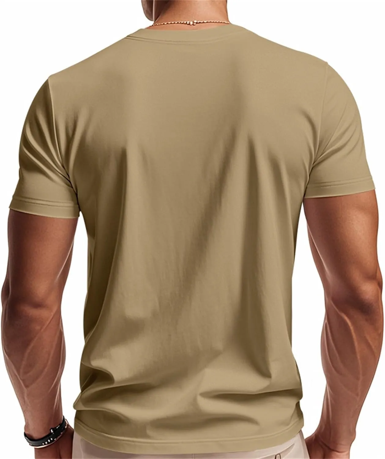 Mens Muscle Fitted T Shirts 2025 Stylish V Neck Longline Comfy Soft Shirt Stretch Short Sleeve Gym Workout Tops