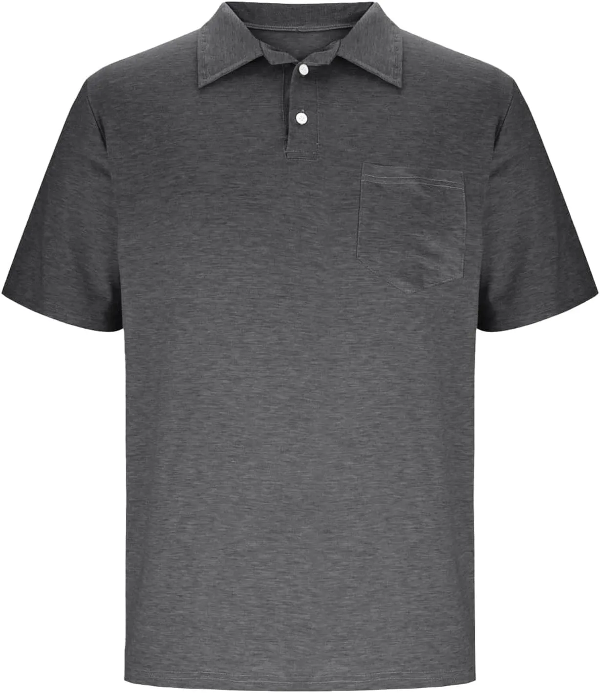 Mens Pique Polo Shirts Quick Dry Short Sleeve Golf T Shirt Summer Casual Thin Moisture Wicking Workout Athletic Tops