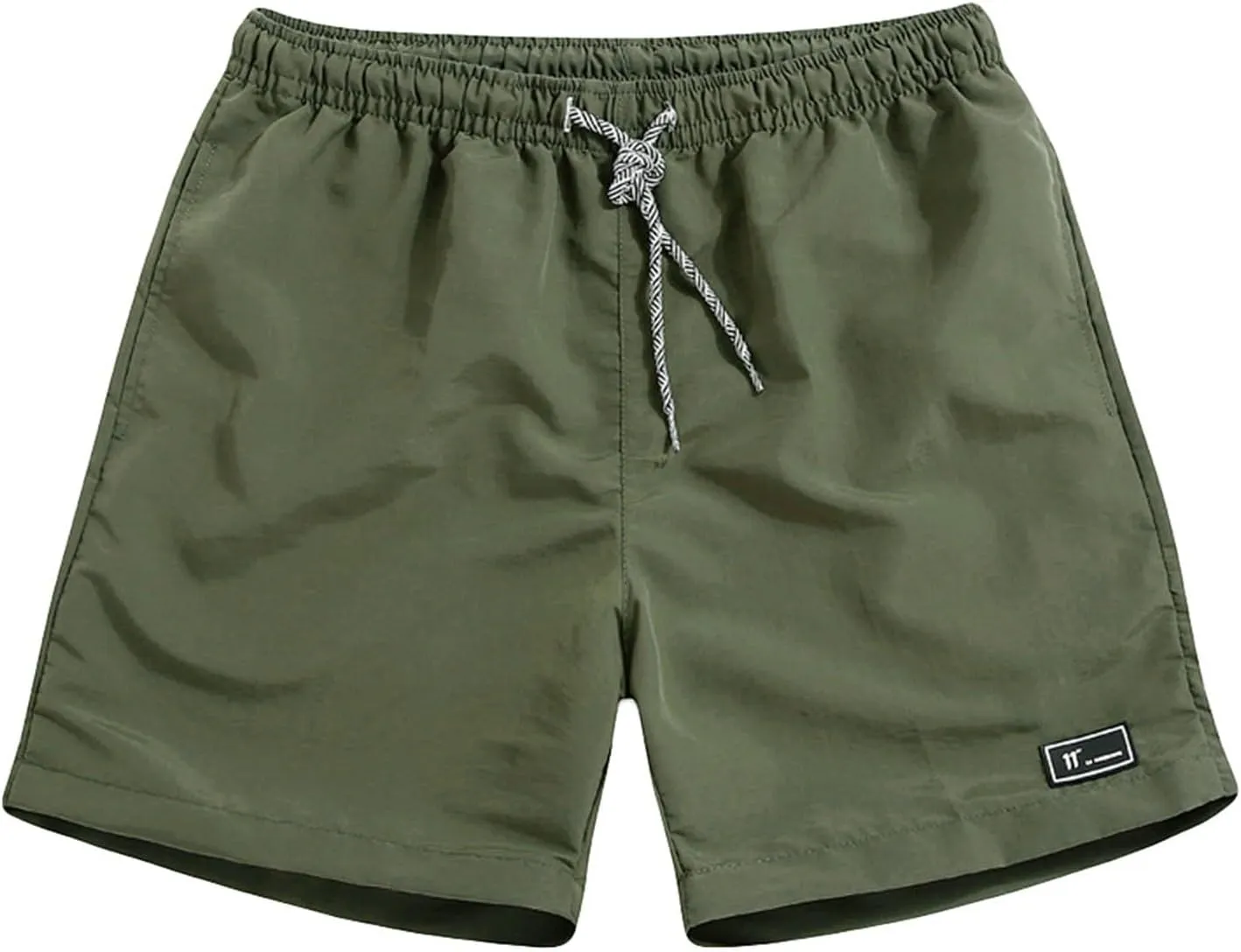 Mens Quick Dry Activewear Workout Shorts Summer Beach Fashion Casual Solid Shorts Elastic Waist Drawstring Pants