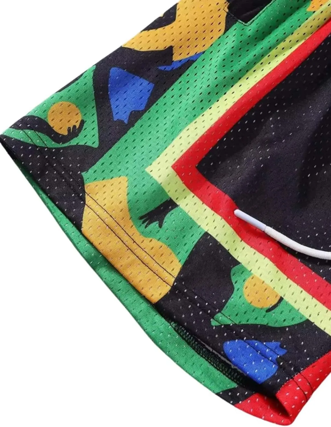Men's Quick Dry Athletic Shorts Running Casual Mesh Stretch Activewear with Pockets Elastic Tech Graphic for Summer Sports