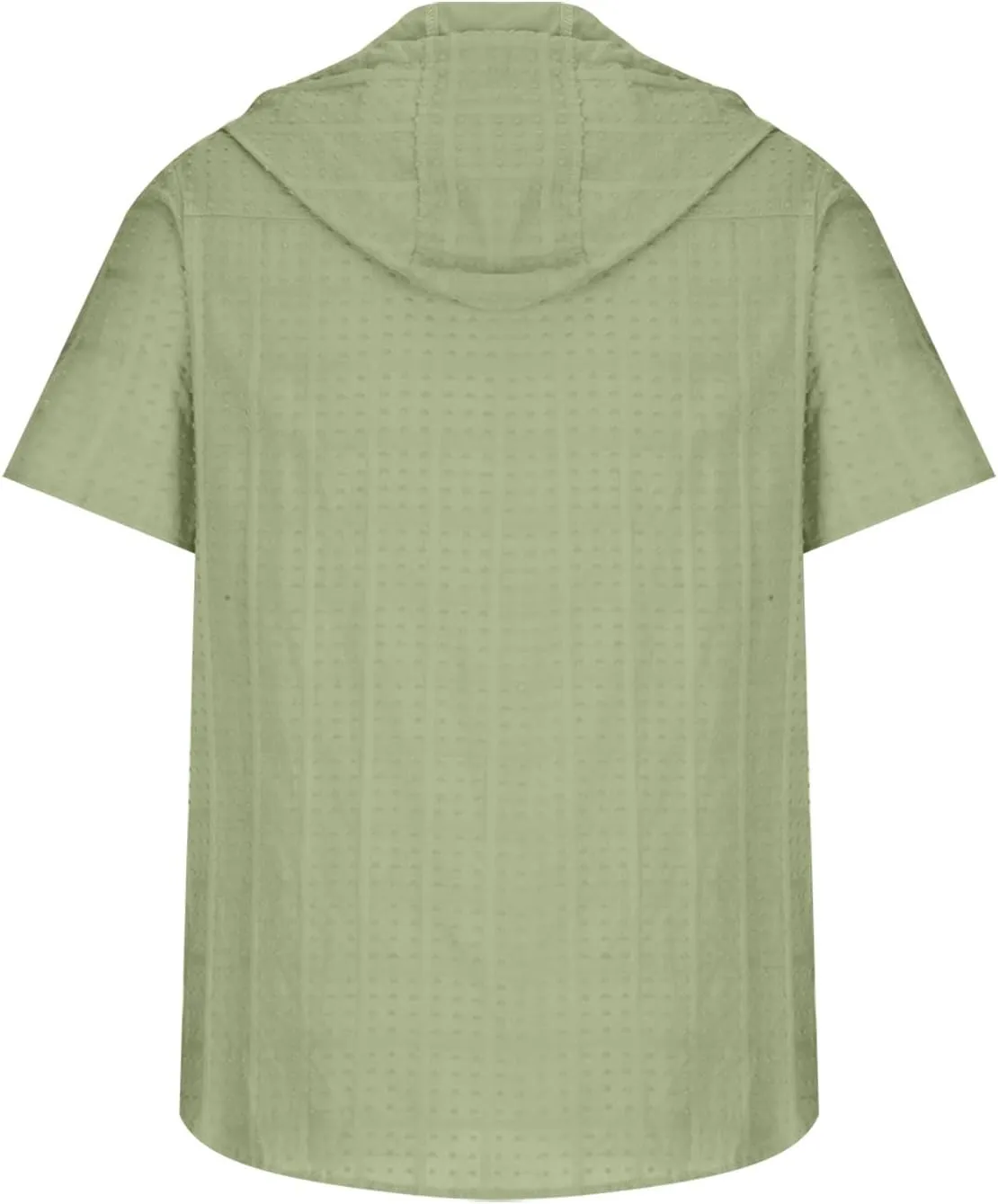 Mens Slim Fit Short Sleeve Hoodie - Summer Full Zip Swiss Dot Drawstring Hooded Cardigan Tops Casual Beach T Shirts