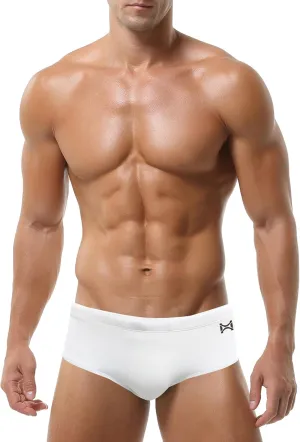 Men's Swim Bikini Briefs Sexy Low Rise Beach Board Swimsuit Swimwear Quick Dry Bathing Surfing Shorts Trunks with Pad