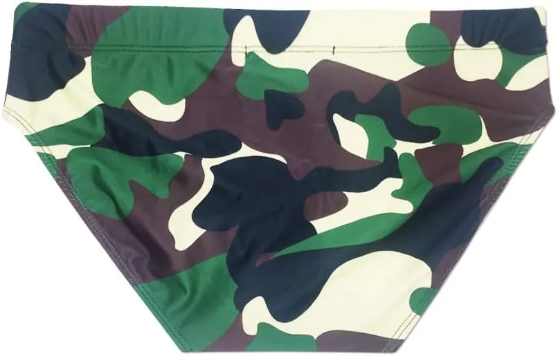 Men's Swim Bikini Briefs Sexy Low Rise Beach Board Swimsuit Swimwear Quick Dry Bathing Surfing Shorts Trunks with Pad