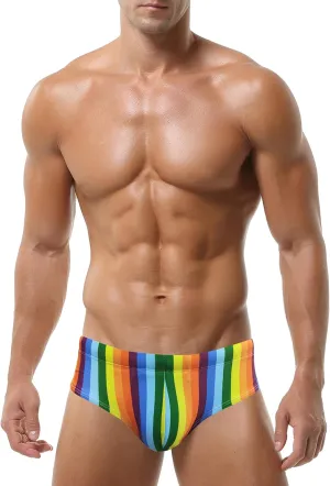 Men's Swim Bikini Briefs Sexy Low Rise Beach Board Swimsuit Swimwear Quick Dry Bathing Surfing Shorts Trunks with Pad