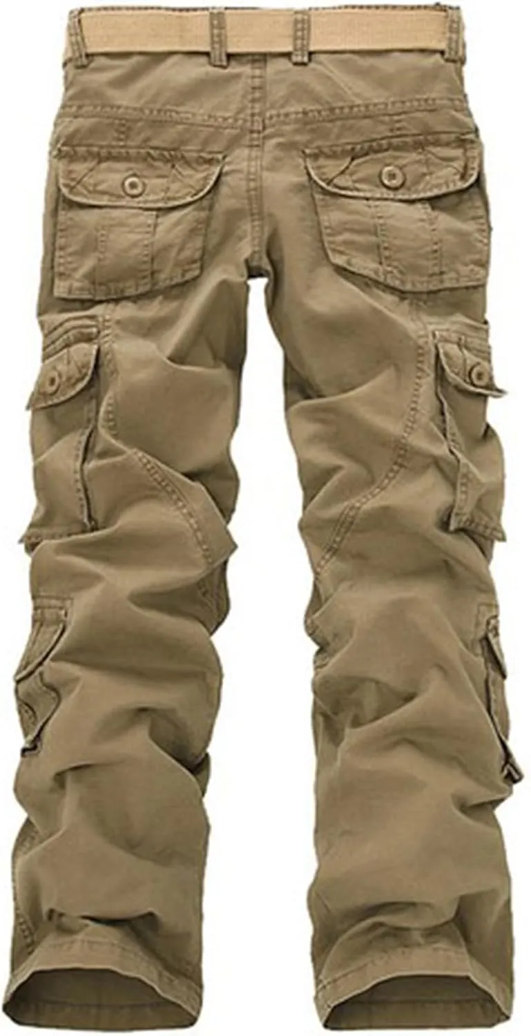 Men's Tactical Elite Cargo Pants Multi Pockets Baggy Pants Frayed Fishing Work Pants Wild Hunting Hiking Pants