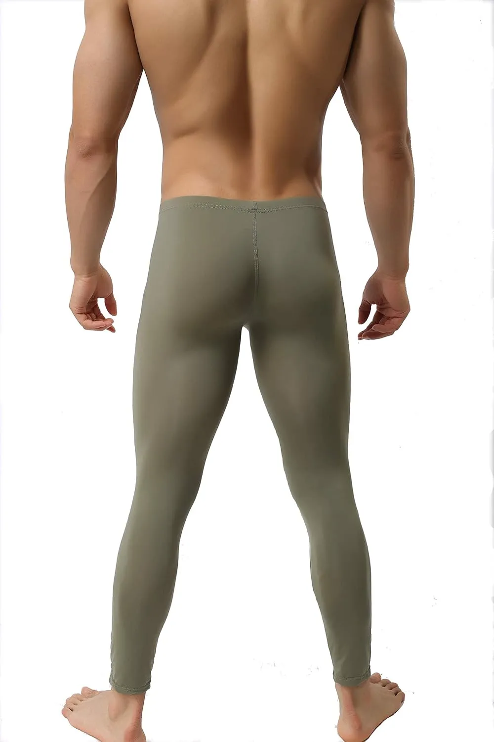 Mens Thin Ice Silk Compression Baselayer Thermal Long Johns Underwear