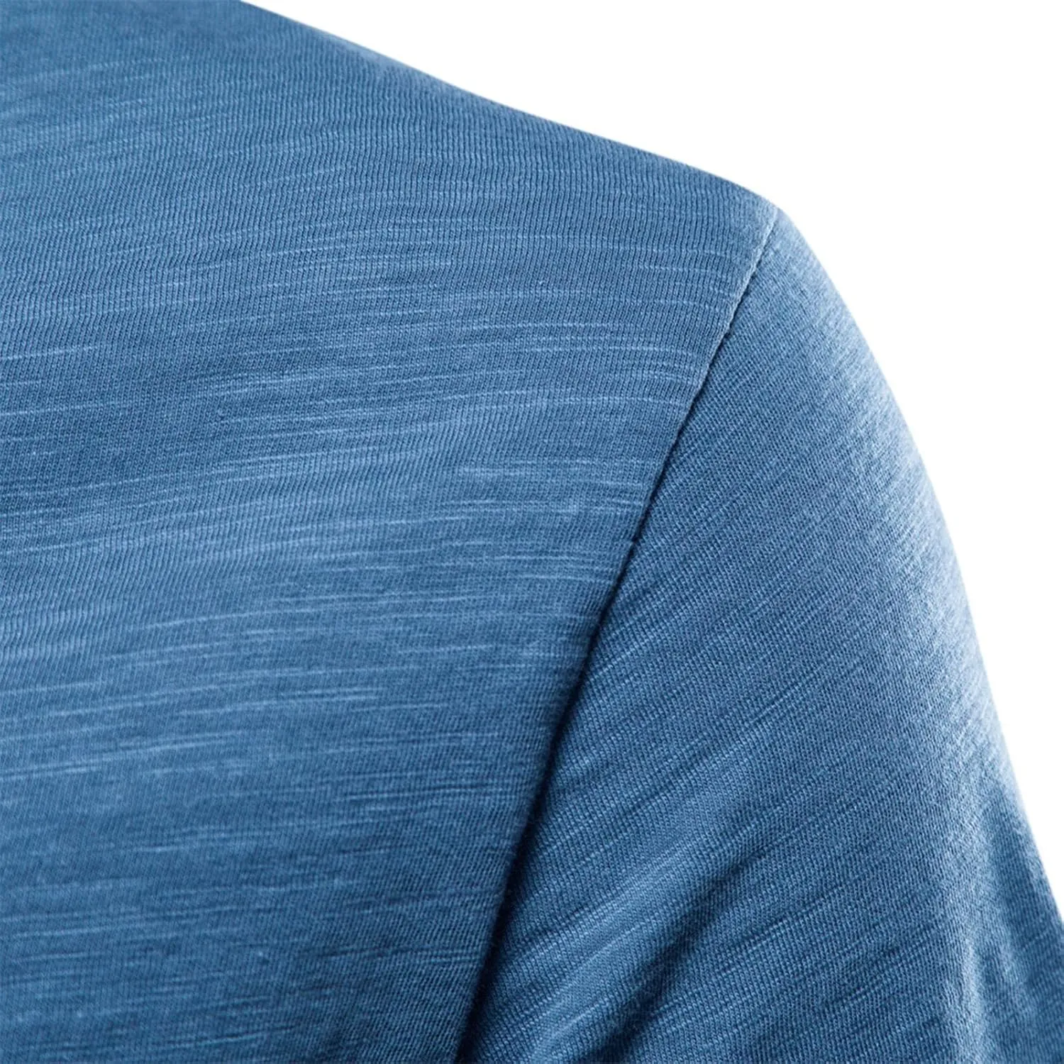 Men's V-Neck T-Shirts Soft Fitted Premium Classic Tee Men's T Shirts Cotton Hipster Hip Hop Longline Crewneck T-Shirt
