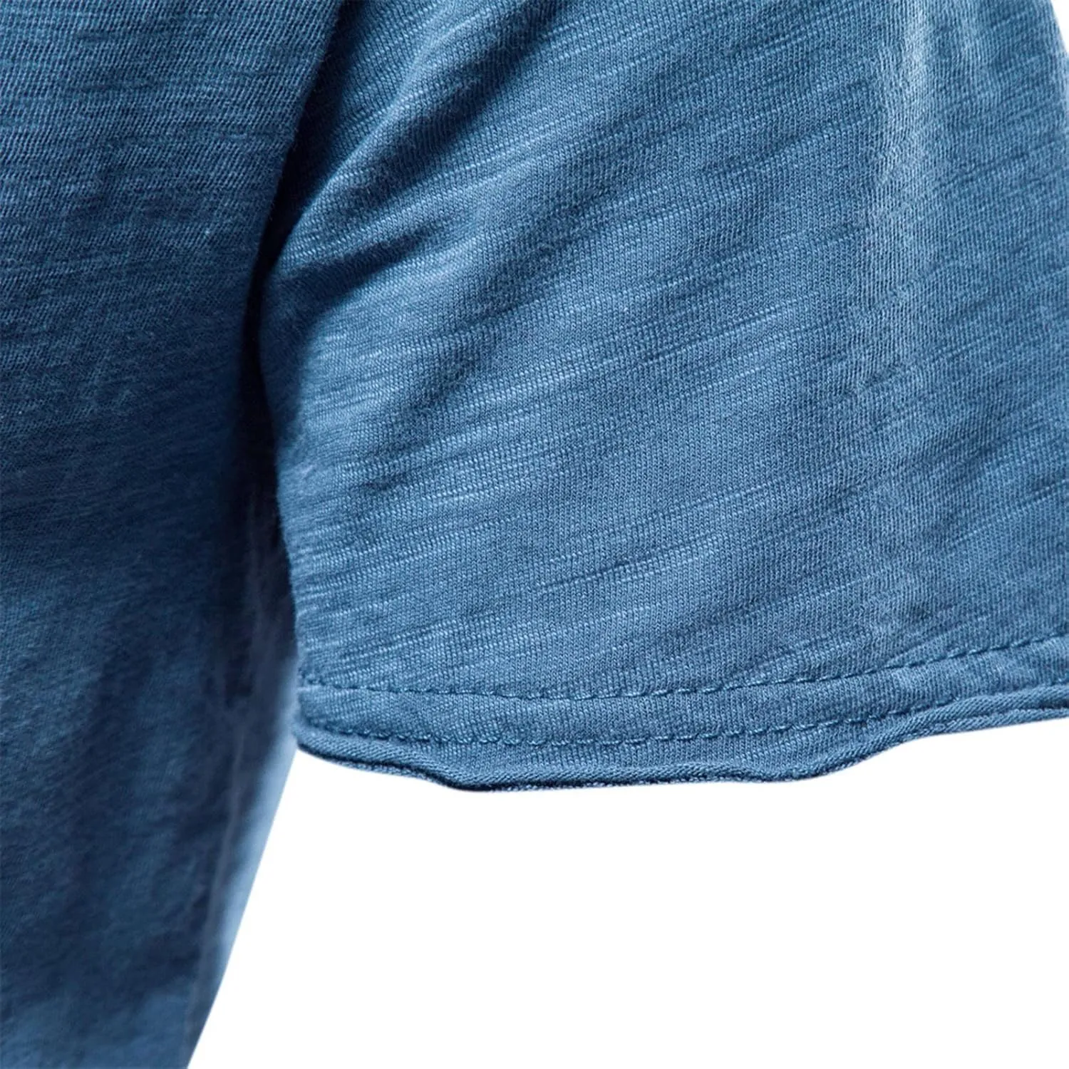 Men's V-Neck T-Shirts Soft Fitted Premium Classic Tee Men's T Shirts Cotton Hipster Hip Hop Longline Crewneck T-Shirt