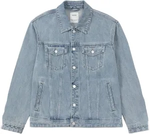 Men's Washed Vintage Raw Denim Trucker Jacket Casual Single Breasted Denim Jacket