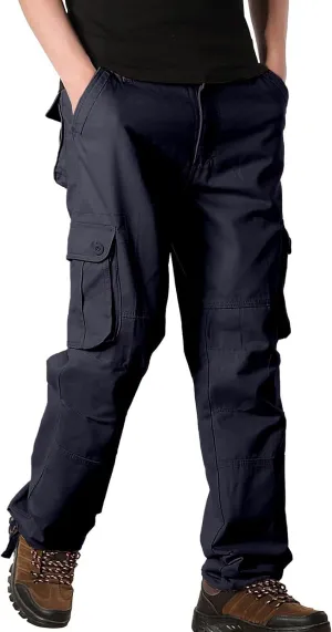 Men's Work Pants Hiking Cargo Pants Six Pockets Outdoor Ripstop Multi Pockets Breathable Cotton Pants Mens Cargo Pants