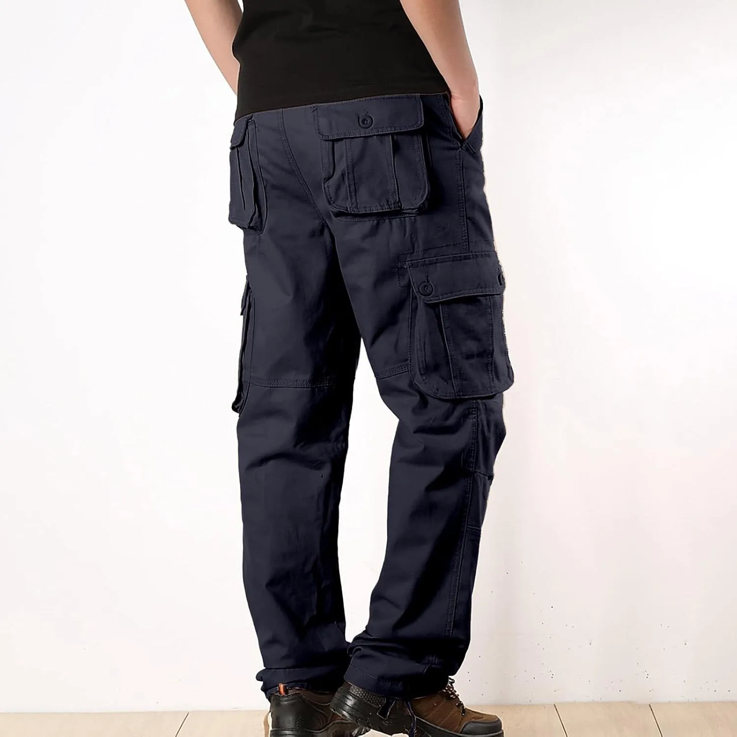 Men's Work Pants Hiking Cargo Pants Six Pockets Outdoor Ripstop Multi Pockets Breathable Cotton Pants Mens Cargo Pants