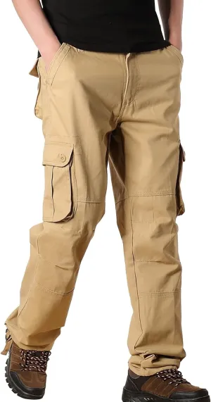 Men's Work Pants Hiking Cargo Pants Six Pockets Outdoor Ripstop Multi Pockets Breathable Cotton Pants Mens Cargo Pants