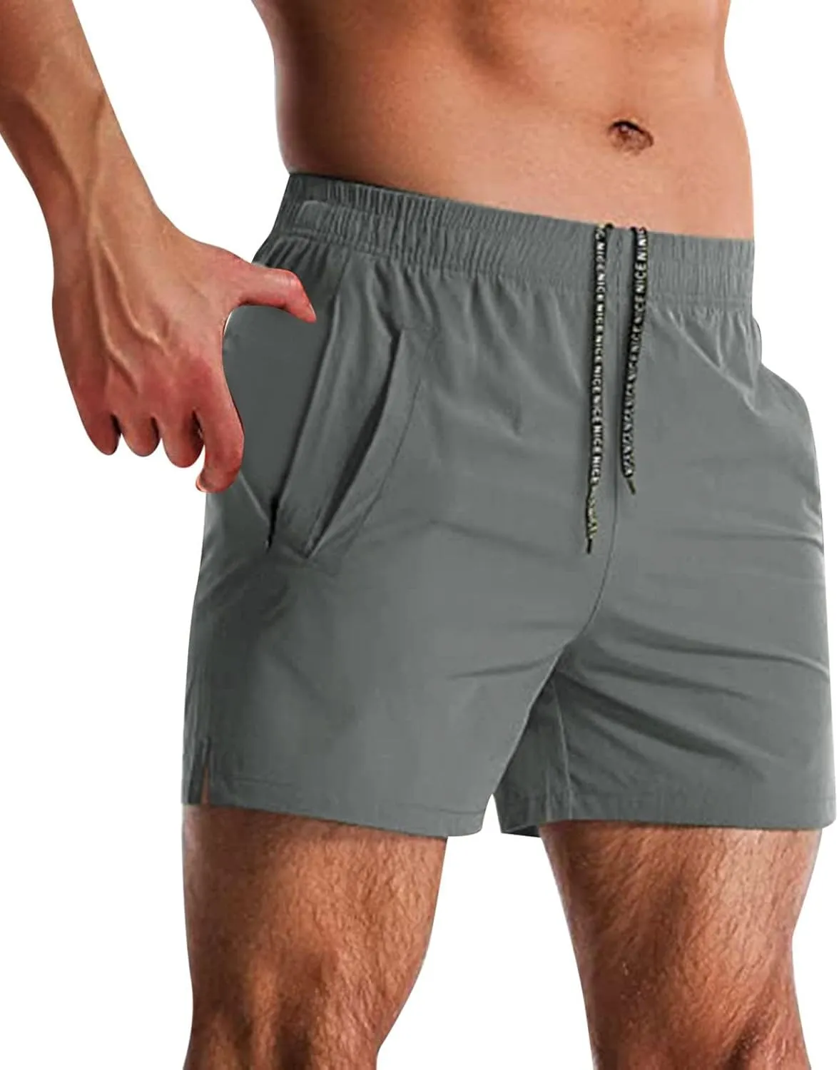 Mens Workout Athletic Shorts Inseam Quick Dry Running Shorts Lightweight Sports Gym Shorts with Pockets