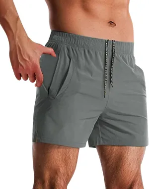 Mens Workout Athletic Shorts Inseam Quick Dry Running Shorts Lightweight Sports Gym Shorts with Pockets
