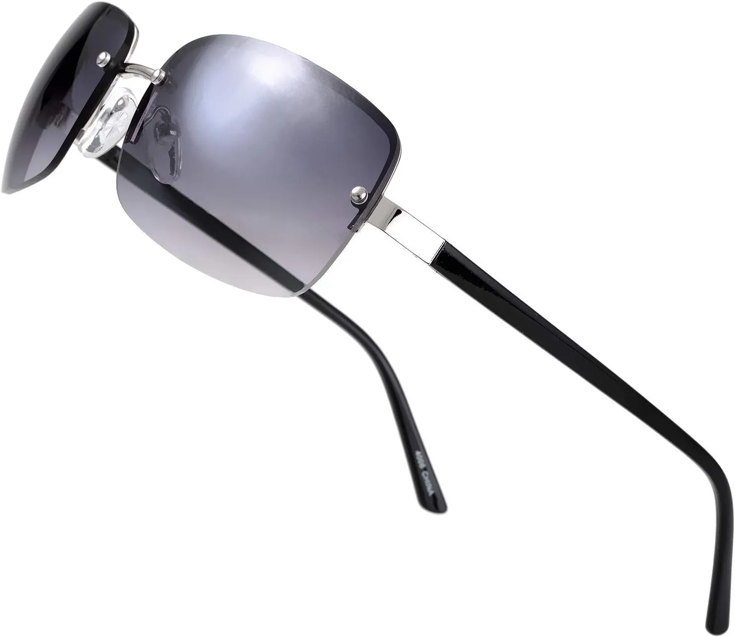 Minimalist Semi-rimless Rectangular Sunglasses for Men Women - Exquisite Packaging
