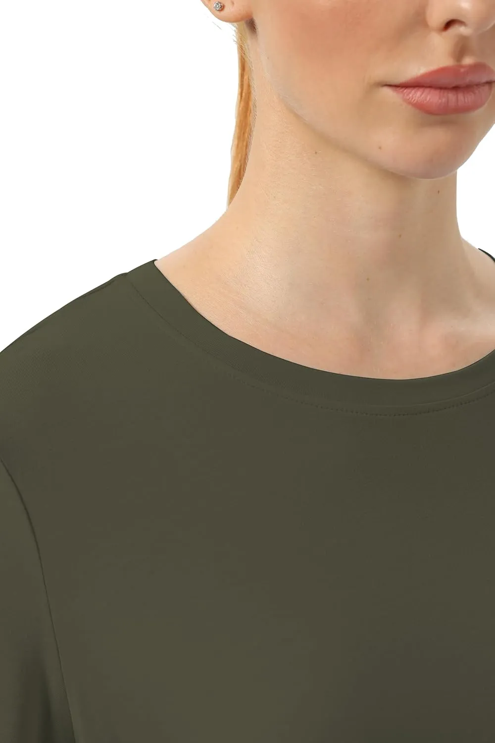 Mippo Cropped Long Sleeve Tops Workout Athletic Yoga Gym Crop Tops for Women Loose Fit