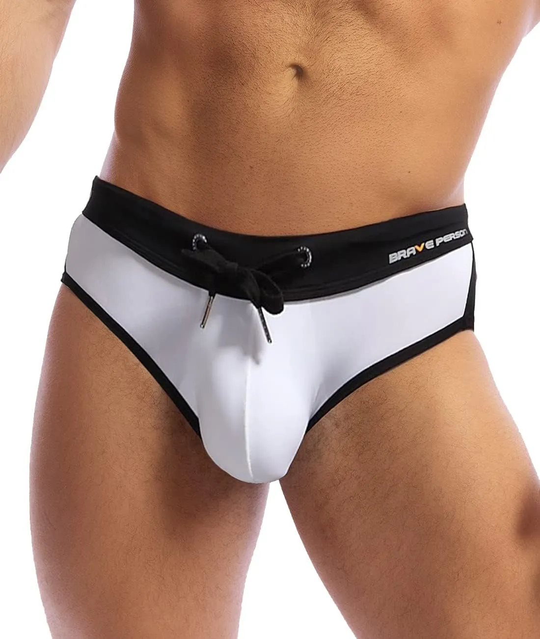 MIZOK Men's Sexy Low Rise Quick Dry Swim Briefs Hot Body Bikini Swimsuit Swimwear