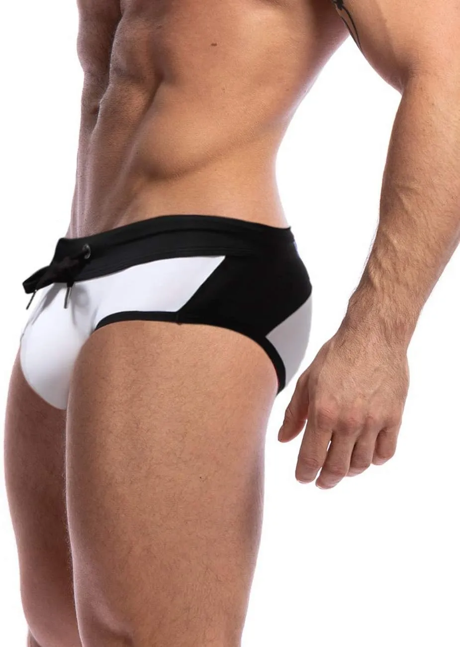 MIZOK Men's Sexy Low Rise Quick Dry Swim Briefs Hot Body Bikini Swimsuit Swimwear