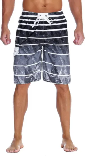 ninovino Men's Summer Holiday Swim Trunks Beach Board Shorts with Lining