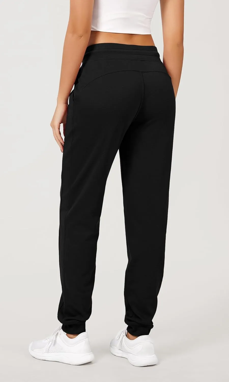 ODODOS Women's Jogger Sweatpants Cotton French Terry High Waist Casual Lounge Pants with Pockets