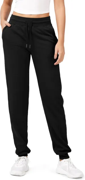 ODODOS Women's Jogger Sweatpants Cotton French Terry High Waist Casual Lounge Pants with Pockets