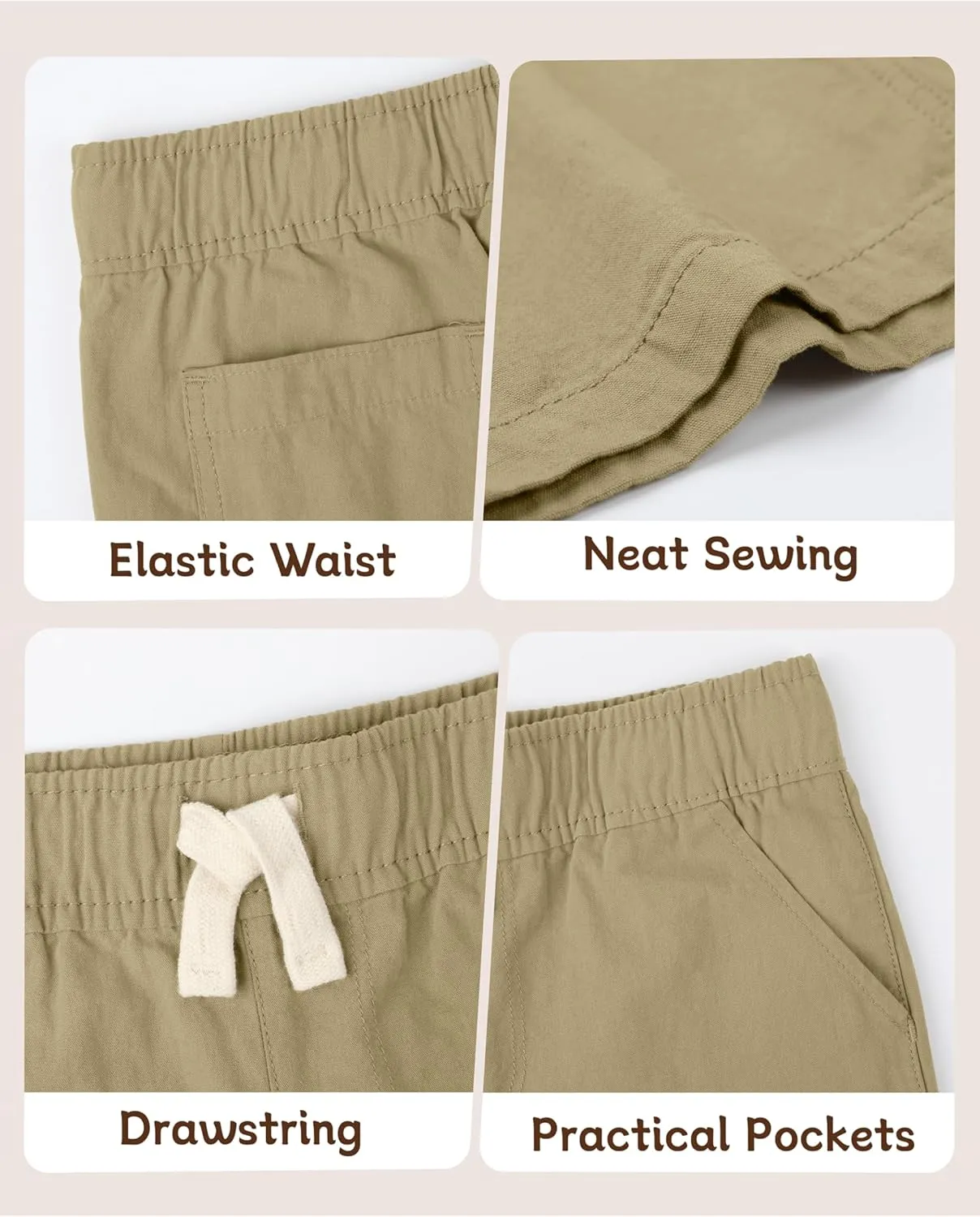 OHD 3 Pack Boys School Uniform Jogger Shorts