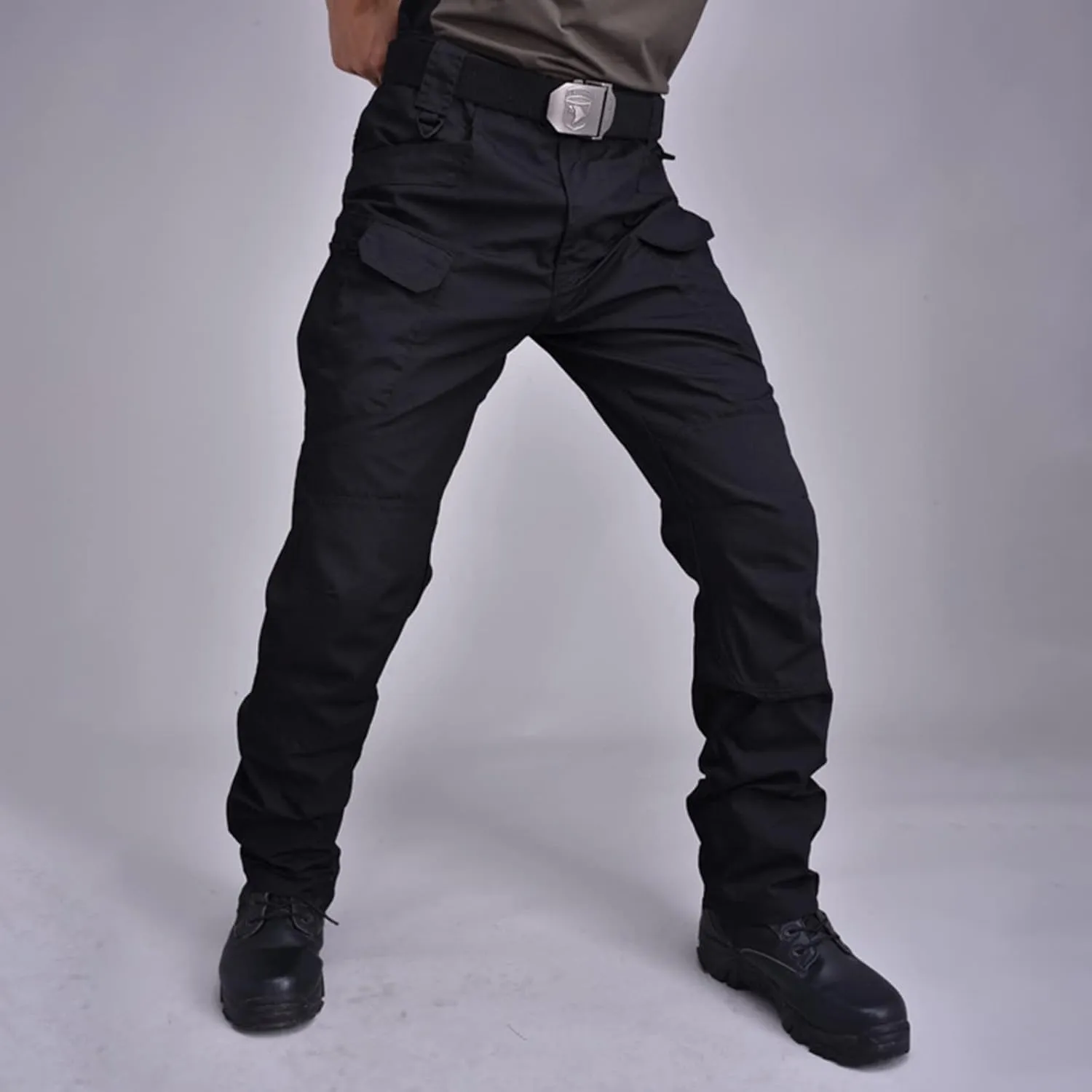 OIOLOYJM Cargo Pants for Men Relaxed Fit Work Hiking Waterproof Pants Stretch Tactical Pants Lightweight Outdoor Travel Pants