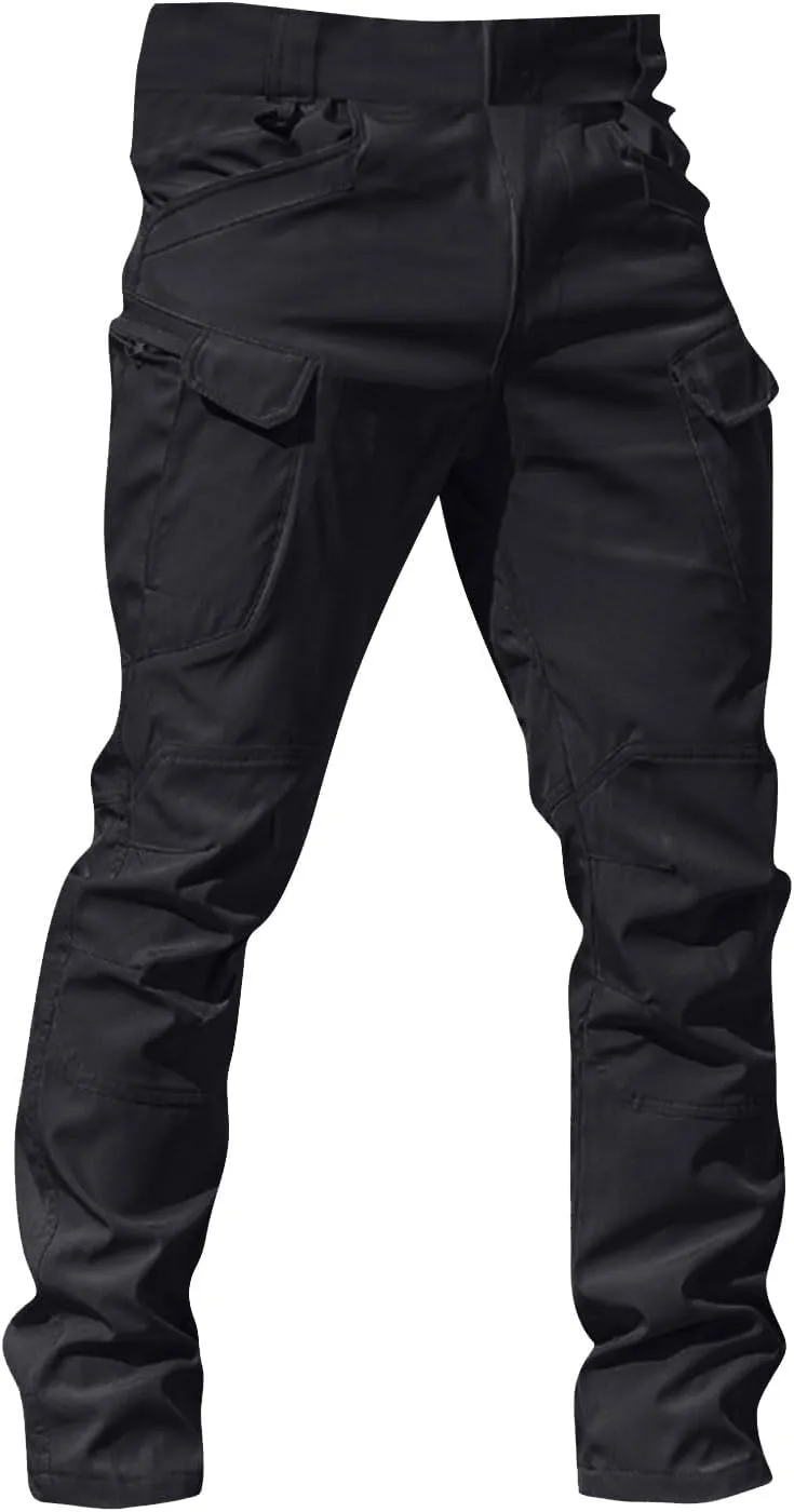 OIOLOYJM Cargo Pants for Men Relaxed Fit Work Hiking Waterproof Pants Stretch Tactical Pants Lightweight Outdoor Travel Pants