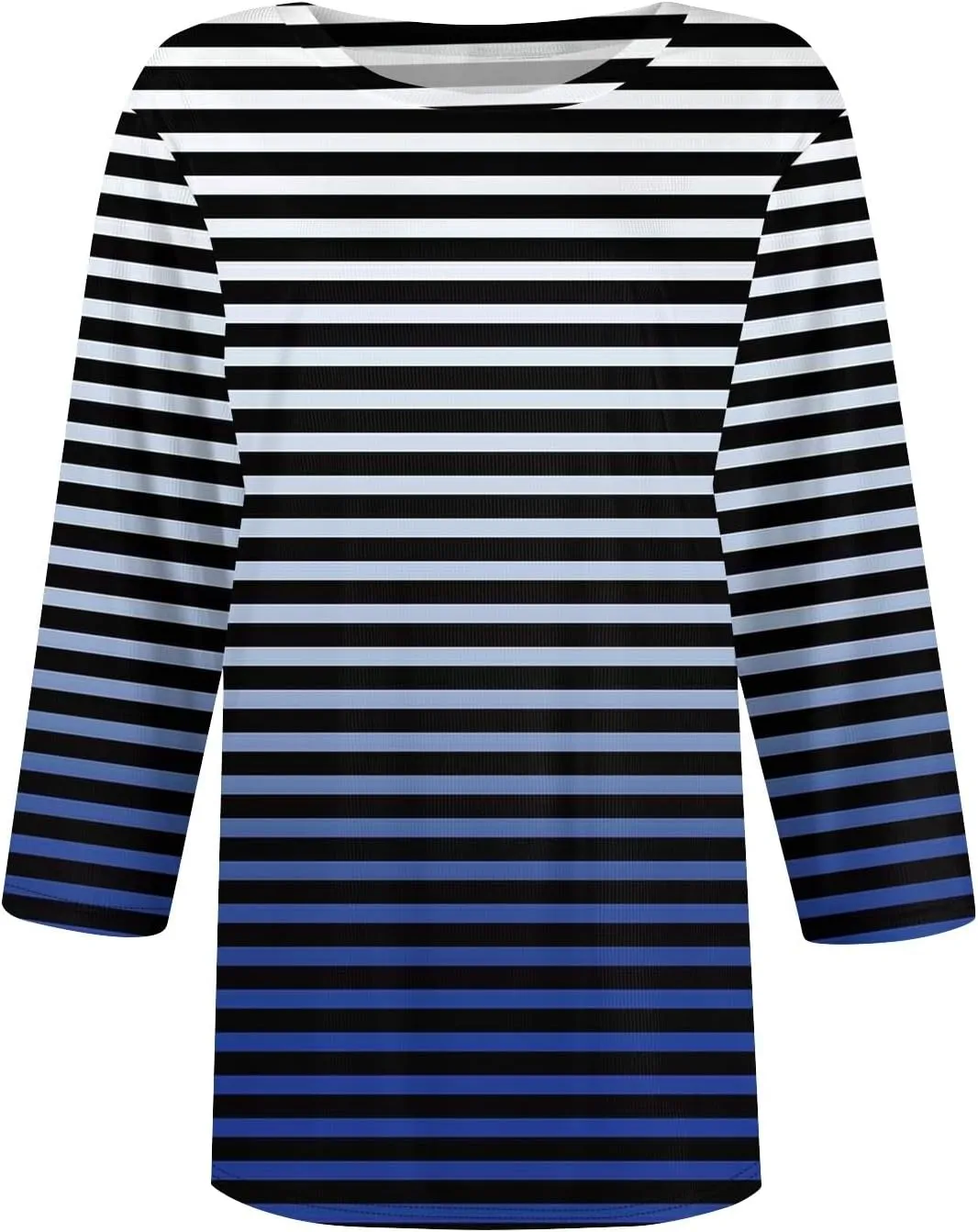 Oversized Sweaters for Women 3/4 Length Sleeve Tops Crewneck Blouses Dressy Casual Knit Tops