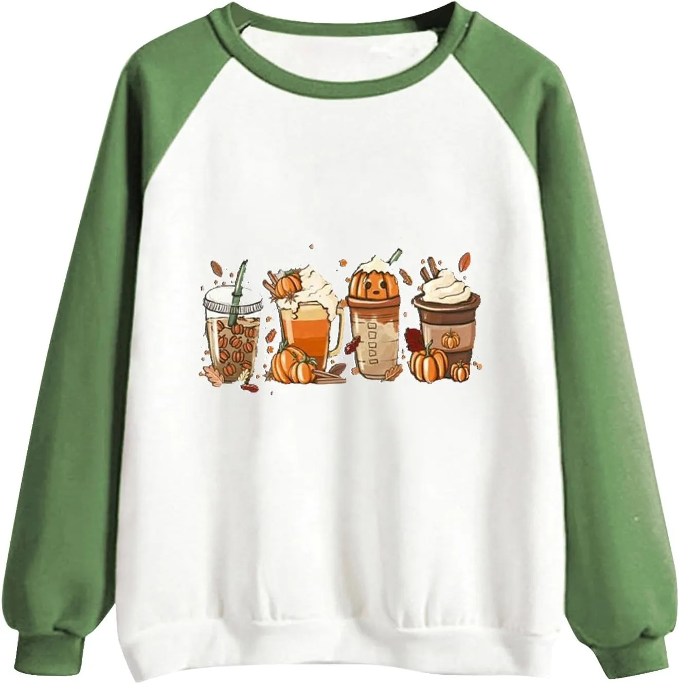 Oversized Sweatshirt for Women Halloween Graphic Cute T Shirts Long Sleeve Crew Neck Color Block Loose Casual Tops