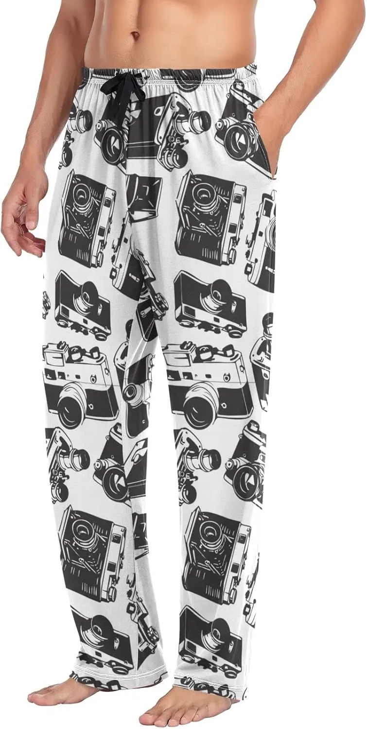 Oyihfvs Men's Pajama Pants Elastic Waistband Lounge Pants Sleep Pants with Pockets