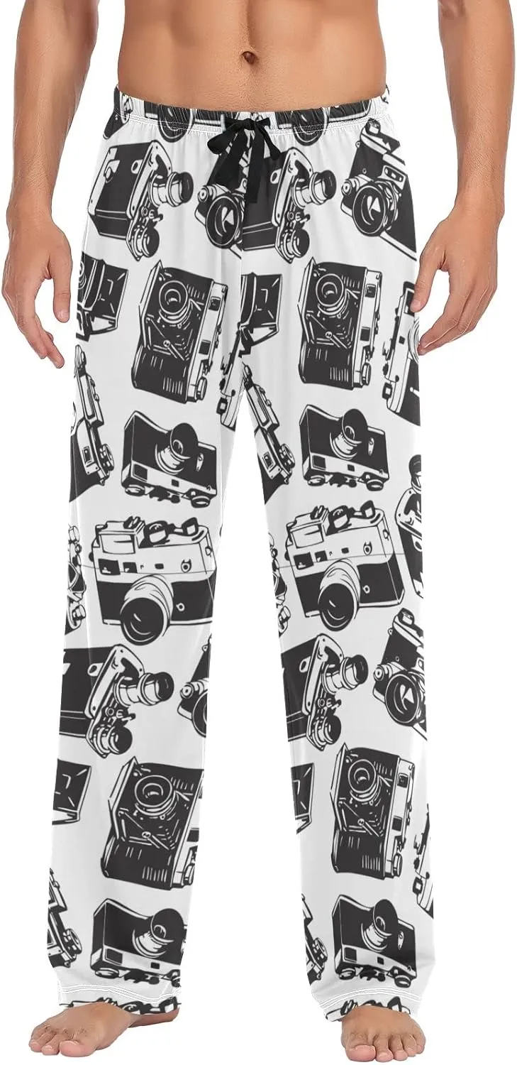 Oyihfvs Men's Pajama Pants Elastic Waistband Lounge Pants Sleep Pants with Pockets