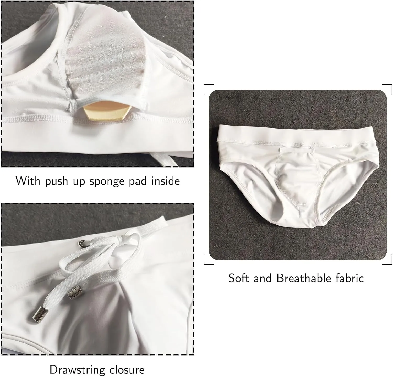 Panegy Men's Sexy Swim Underwear Briefs Fashion Board Shorts Stretchy Swimsuit Boyshorts