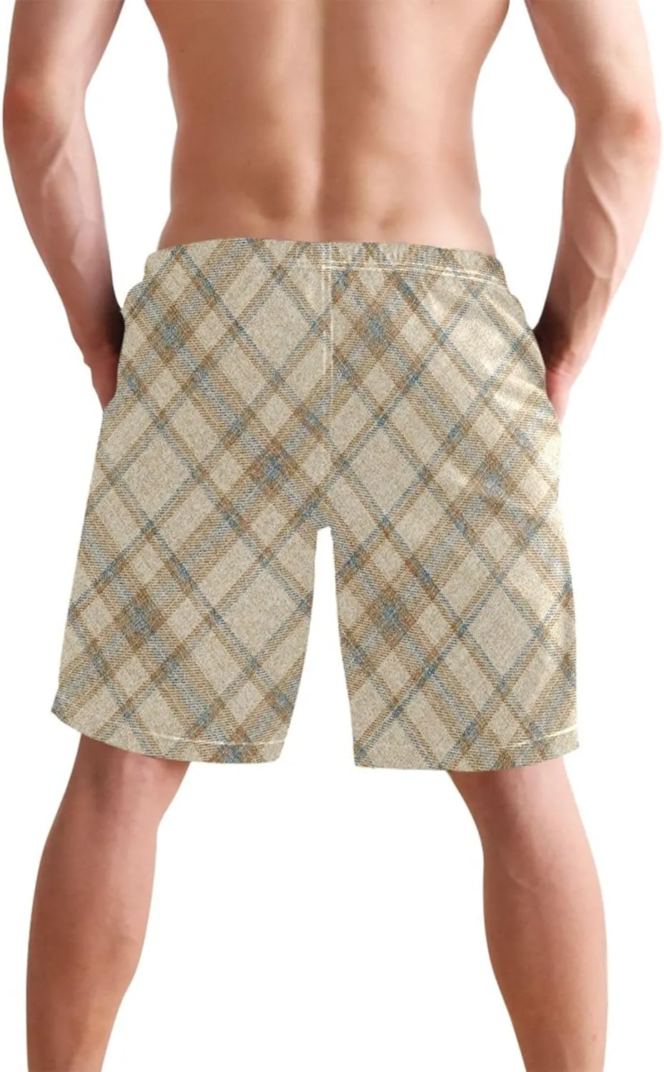 Personalized Swim Trunks for Men Dachshund Dog Black White Men Swimming Trunks Bathing Shorts Quick Dry S