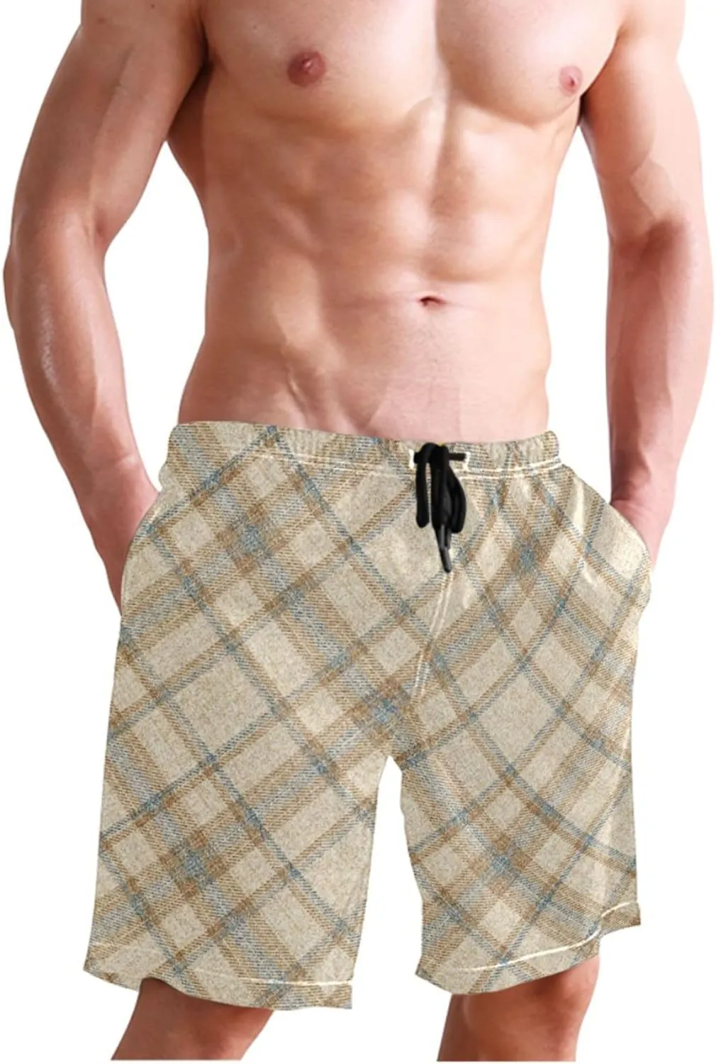 Personalized Swim Trunks for Men Dachshund Dog Black White Men Swimming Trunks Bathing Shorts Quick Dry S