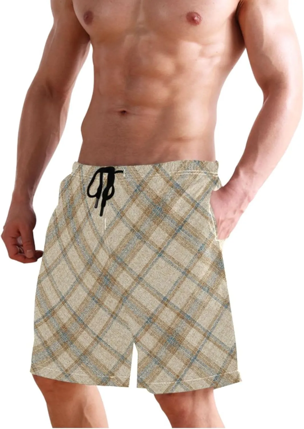 Personalized Swim Trunks for Men Dachshund Dog Black White Men Swimming Trunks Bathing Shorts Quick Dry S