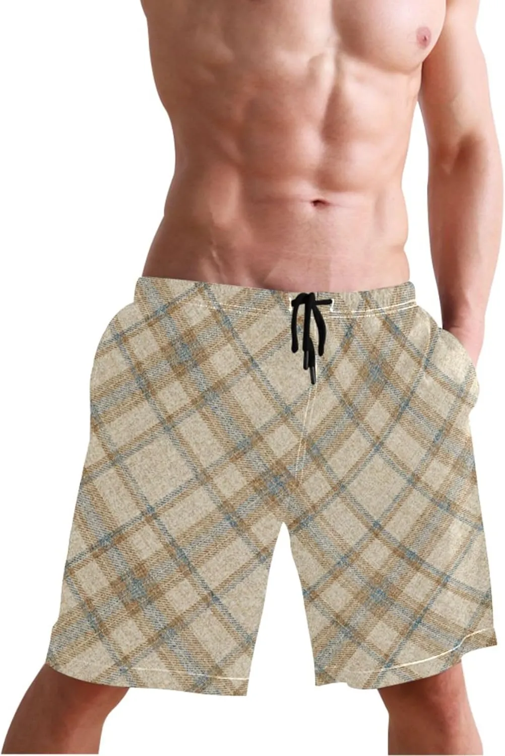 Personalized Swim Trunks for Men Dachshund Dog Black White Men Swimming Trunks Bathing Shorts Quick Dry S