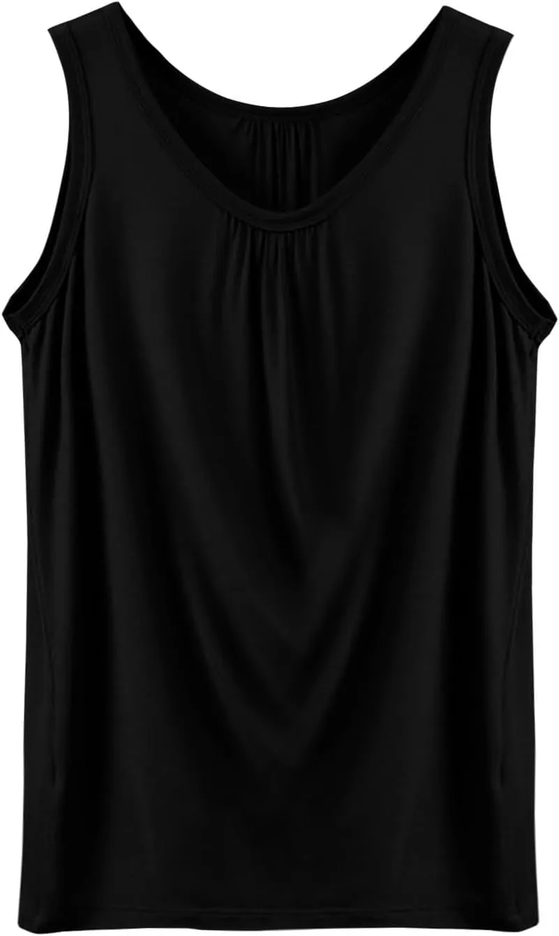 Plus Size Womens Tank Tops V Neck Loose Fitting Sleeveless Tshirts Pleated Summer Maternity Tunic Tops Blouse Shirts
