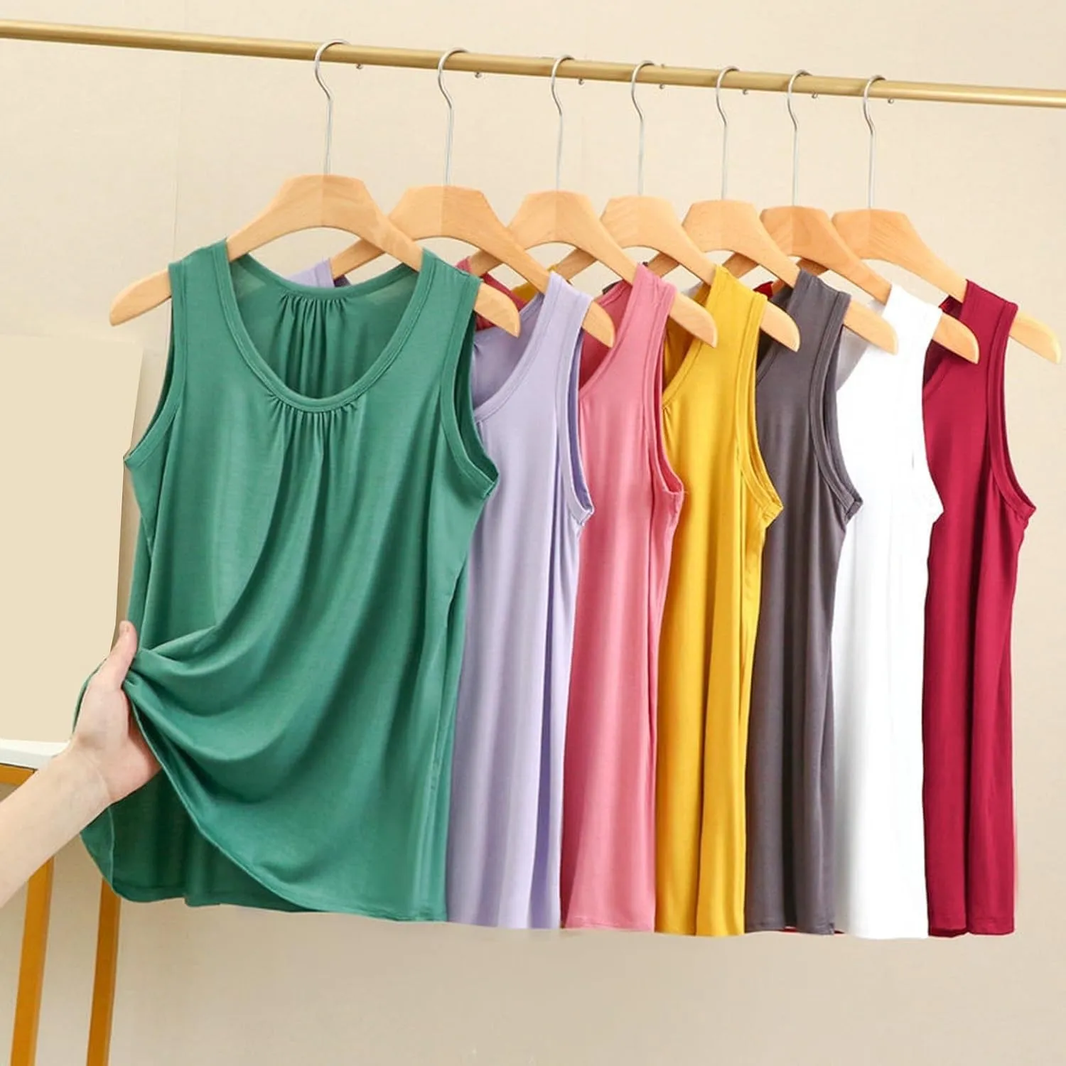 Plus Size Womens Tank Tops V Neck Loose Fitting Sleeveless Tshirts Pleated Summer Maternity Tunic Tops Blouse Shirts